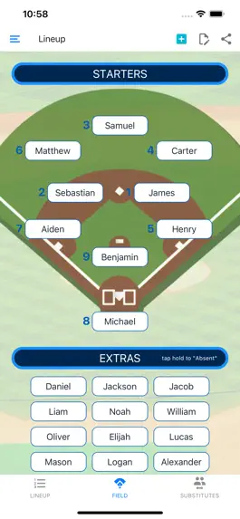Game screenshot Baseball Lineup Cards apk