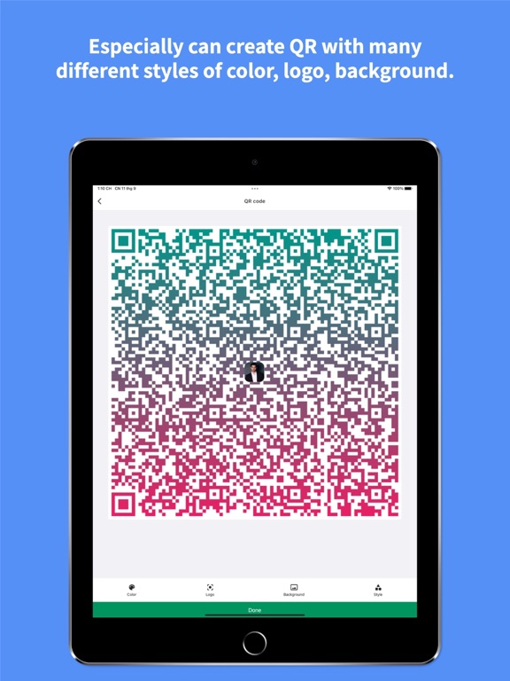 QR code, Barcode, UPC Reader iPad screenshot 5 - Productivity app