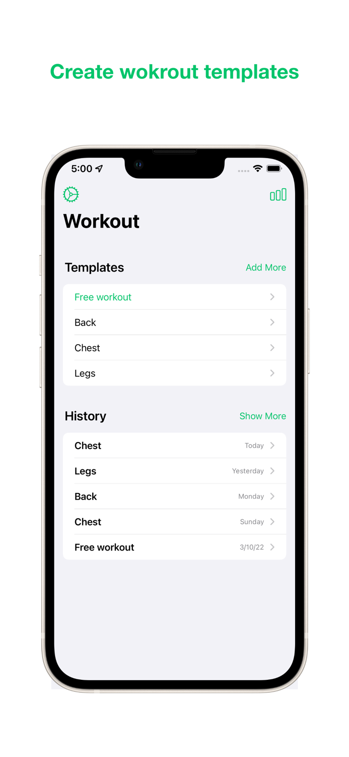 GymTracker Track workouts
