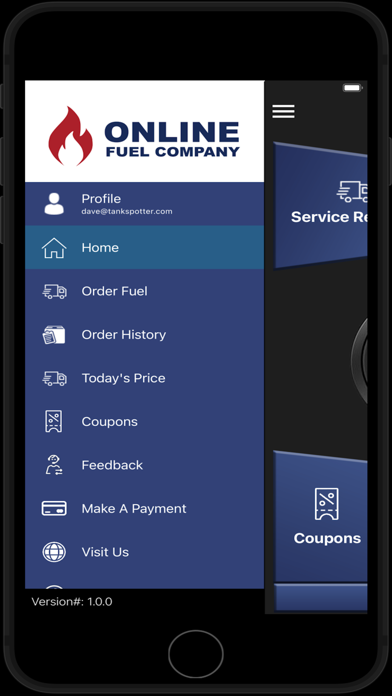 Online Fuel Company Screenshot