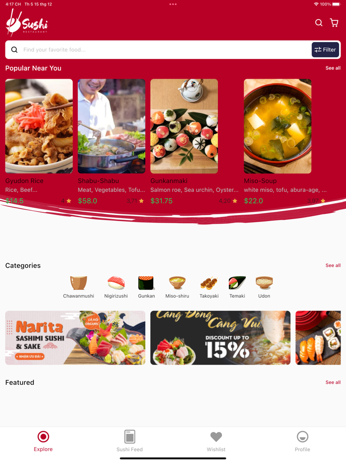 Thiết kế App Mobile Nhà Hàng