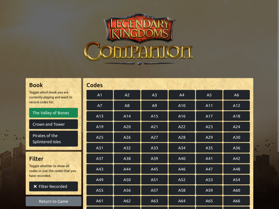 Legendary Kingdoms Companion iPad screenshot 6 - Entertainment app