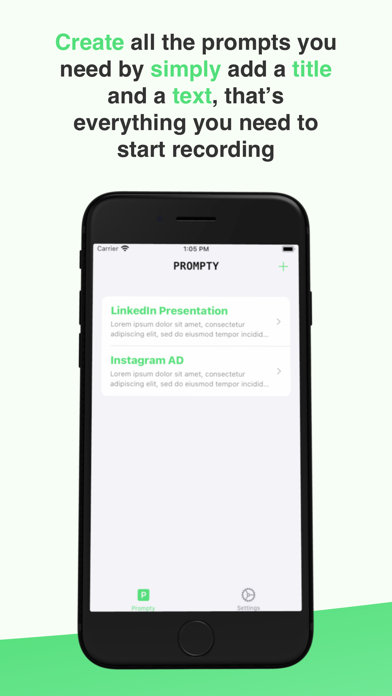 Prompty - Record your prompts Screenshot