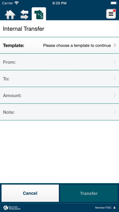 Raccoon Valley Bank Business Screenshot