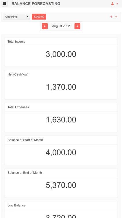 Balance Forecasting