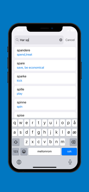 Norwegian Verb Screenshot