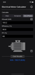 Electrical Motor Calculator screenshot #5 for iPhone