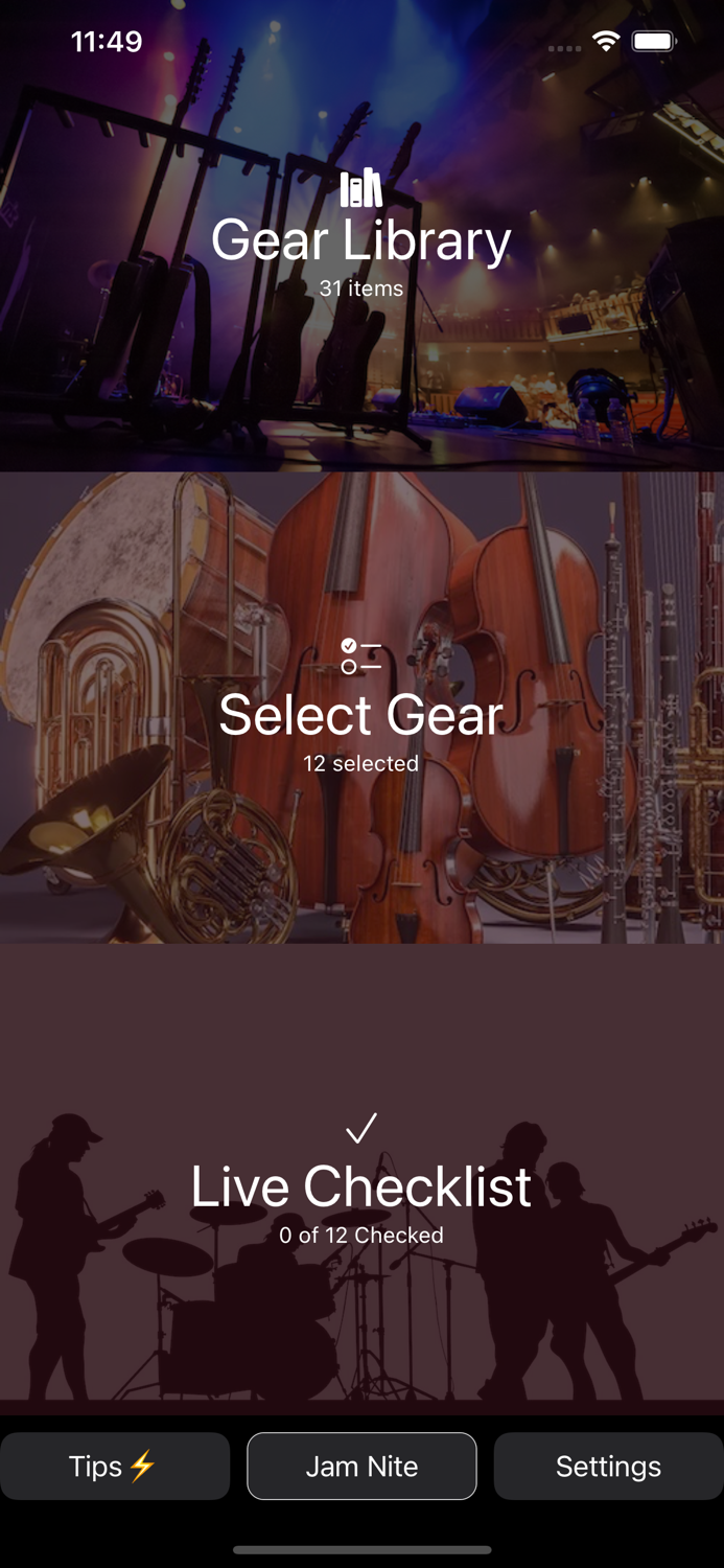 GigBag Gear Checklist Manager