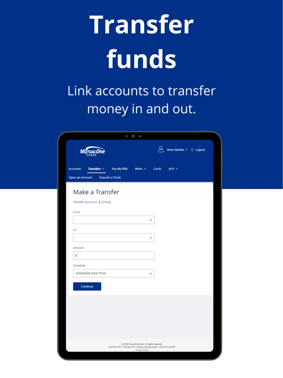 MutualOne iMobile iPad screenshot 6 - Finance app