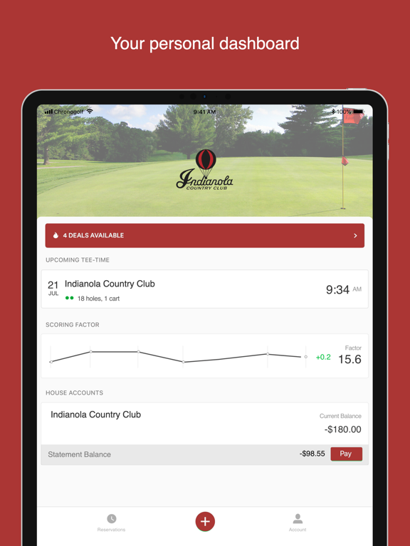Indianola Country Club iPad screenshot 2 - Sports app