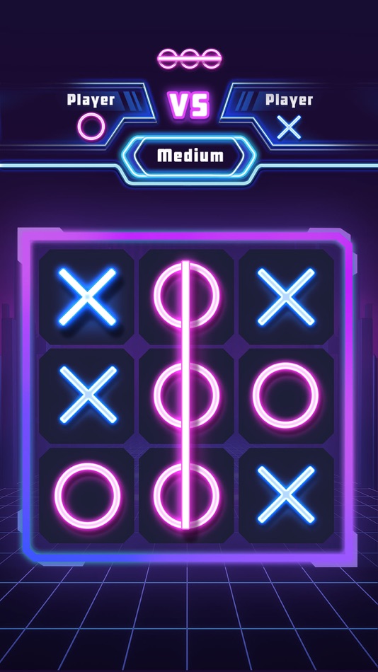 #1. Tic Tac Toe 2 Player: XO Glow (iOS) 由: Tran Dinh Hung