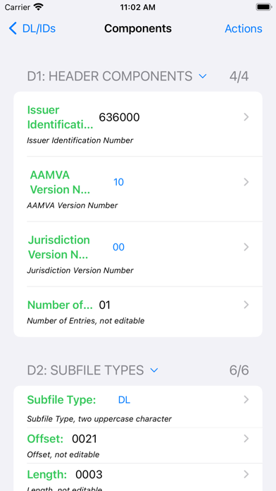 PDF417 AAMVA Screenshot