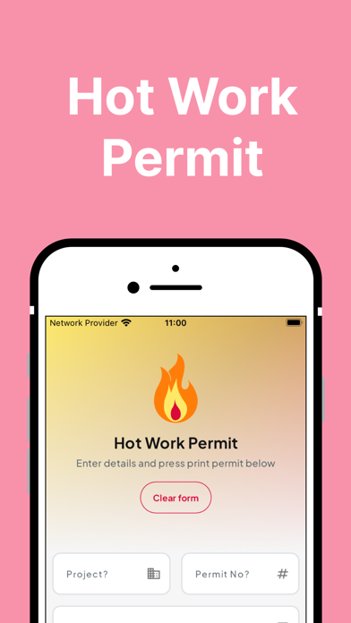 Hot Work Permit Screenshot