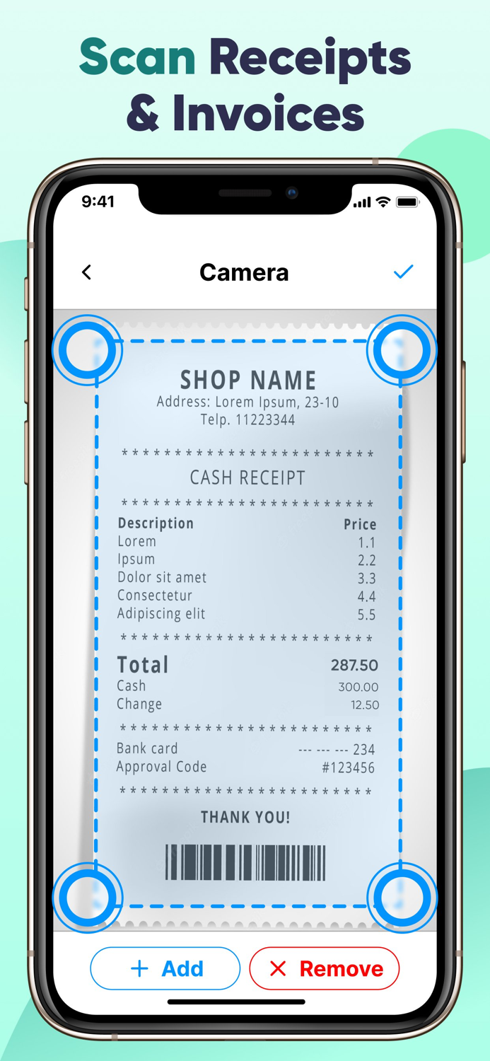 Budget：Bills and Receipt Scanner