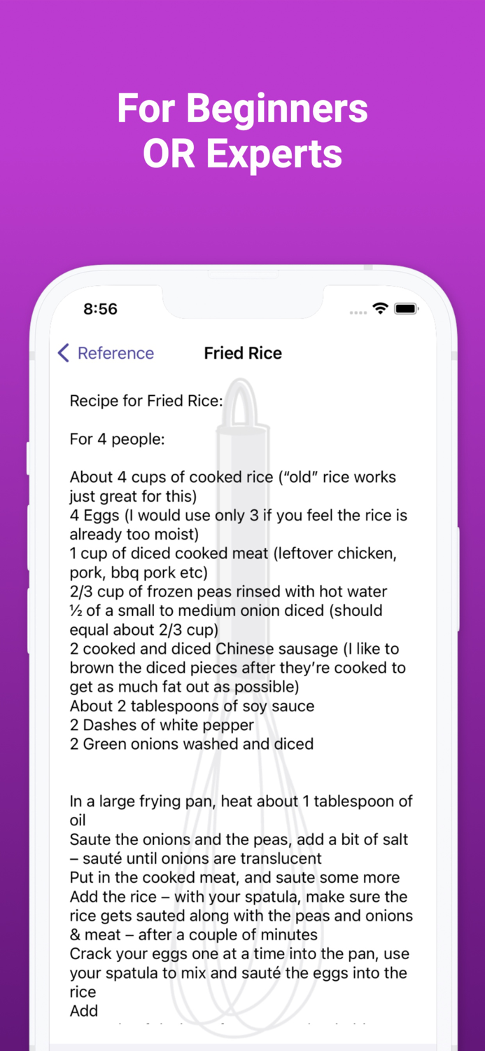 Sous Chef  Timers and Recipes