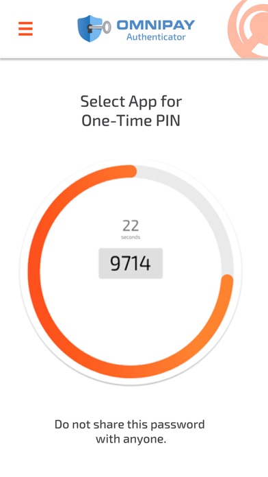 OPI Mobile OTP Authenticator Screenshot