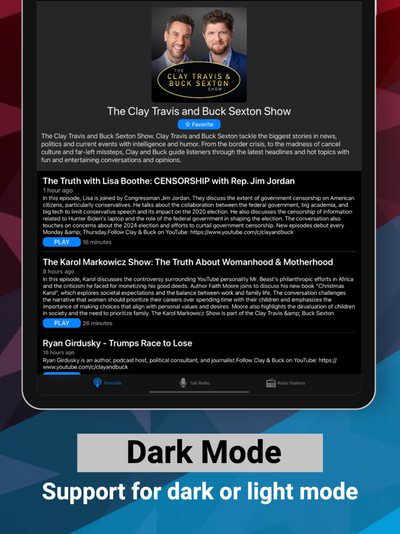 Conservative Talk Radio iPad screenshot 8 - News app
