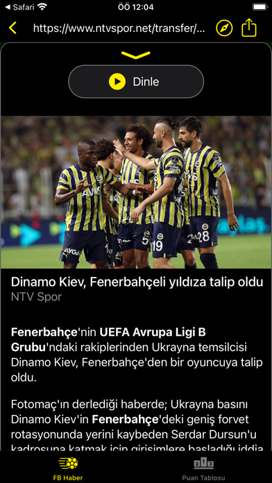 FB Haber - Oku ve Dinle Screenshot