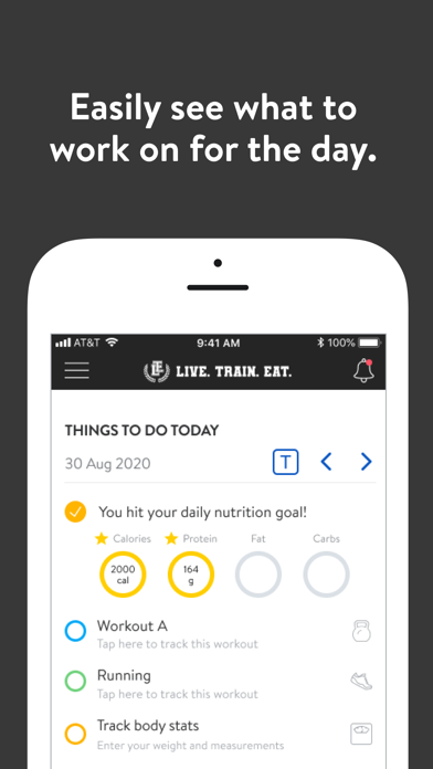 Live Train Eat Fitness Screenshot