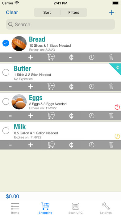 Pantry Manager Screenshot