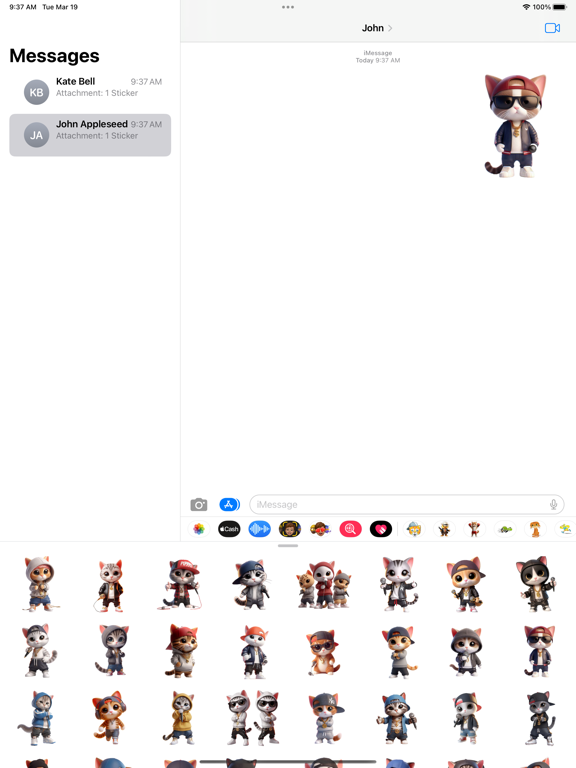 Screenshot #4 pour Kitten Rapper Stickers