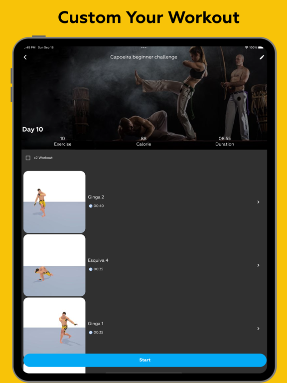 Capoeira Workout At Home iPad screenshot 4 - Sports app