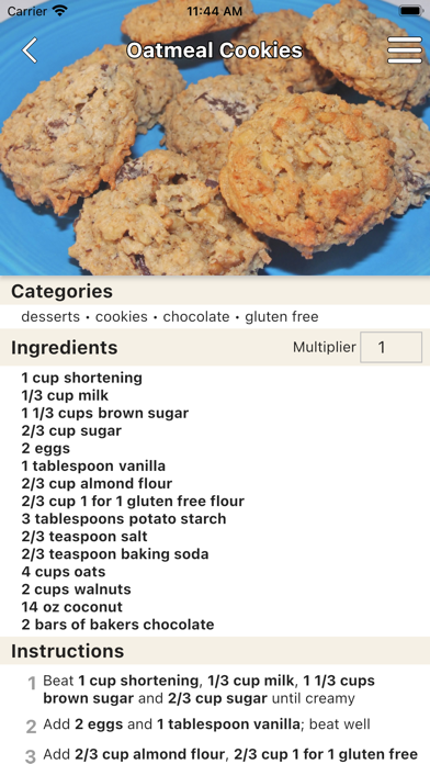 Family Recipe Book Screenshot