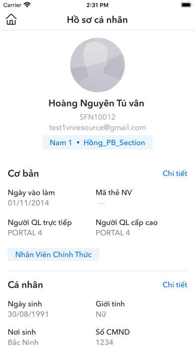 Cat Tuong Group iHR Screenshot