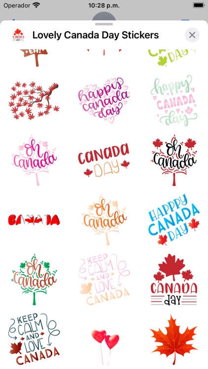 Lovely Canada Day Stickers