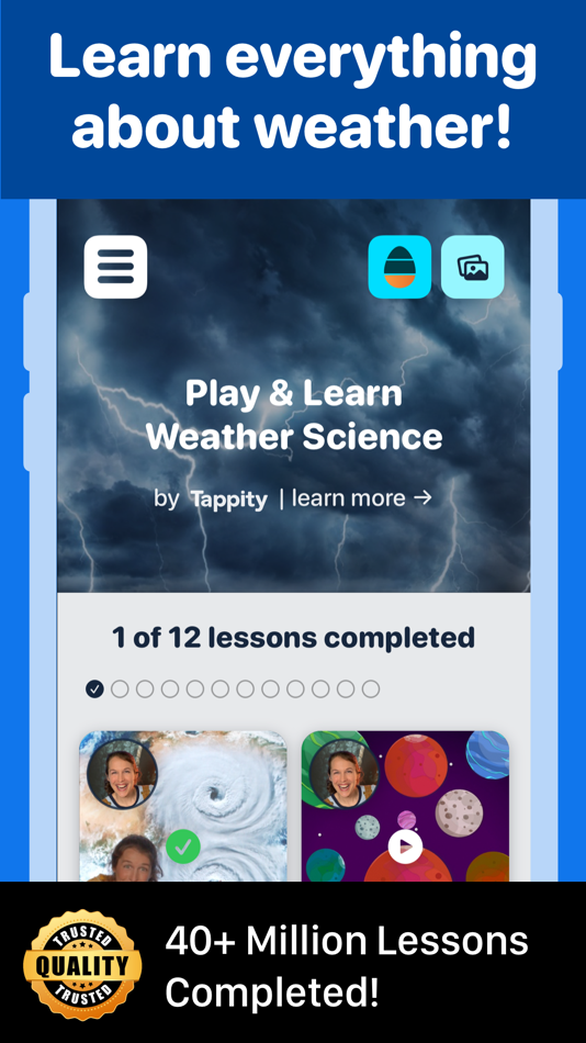 #2. Weather for Kids Play & Learn (iOS) Göre: Tappity, Inc.