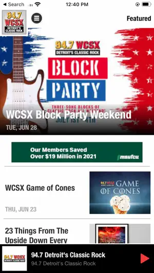 94.7 WCSX screenshot 2