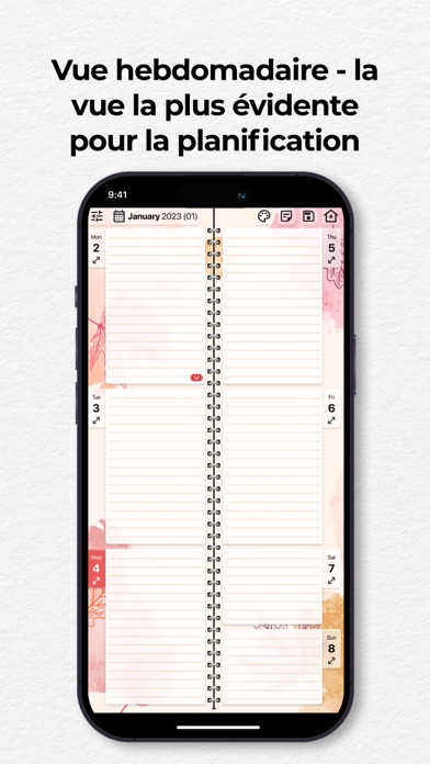 Screenshot #3 pour Agenda, calendrier, journal