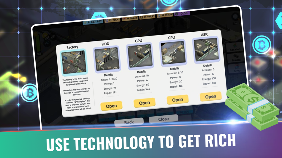 #2. Bitcoin Factory Idle Miner BTC (iOS) 由: Oleksandr Domanskyi
