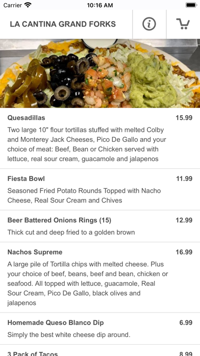 La Cantina Tex-Mex Cuisine Screenshot