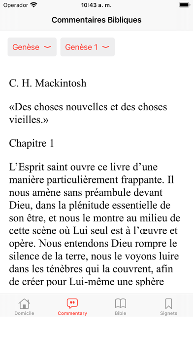 Commentaires Bibliques Screenshot