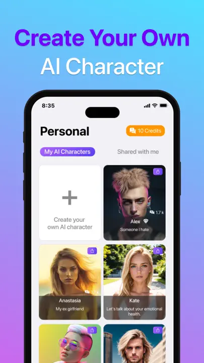 Chatty: AI Roleplay Characters iPhone Ekran Görüntüsü 4