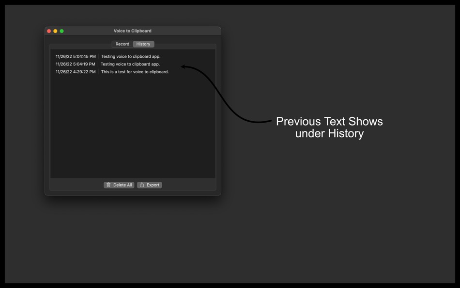 #5. Voice to Clipboard (macOS) 게시자: Ebey Tech LLC