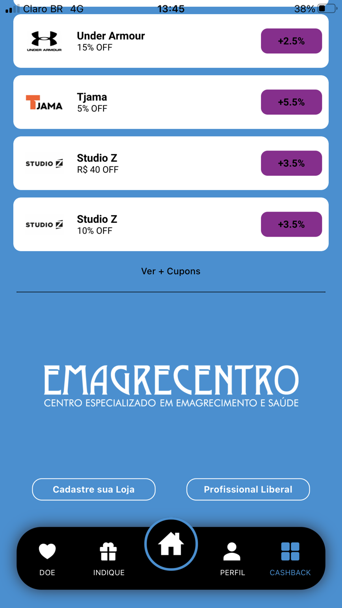 Cashback Emagrecentro