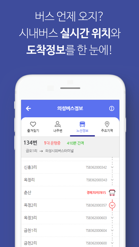 #6. 의성버스정보 (iOS) Podle: Jae Oun Kwon