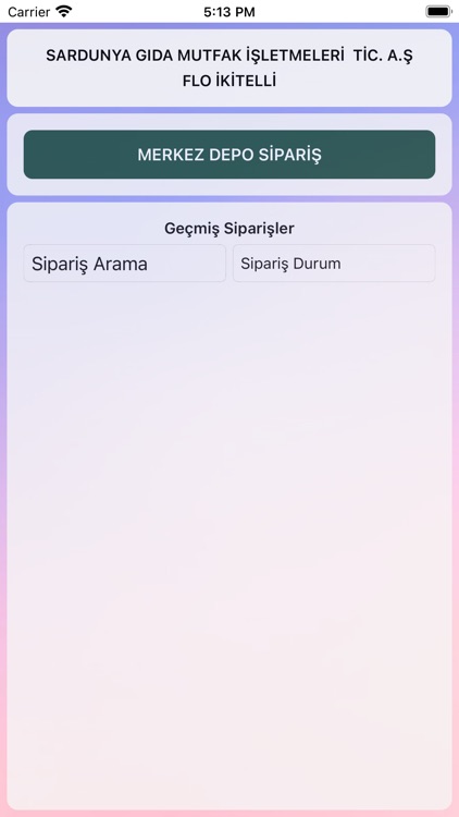 Sardunya Sipariş Yönetimi