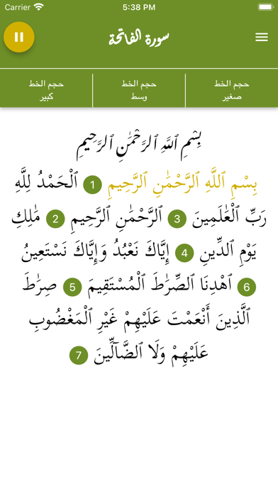 صفحة القرآن الكريم Screenshot