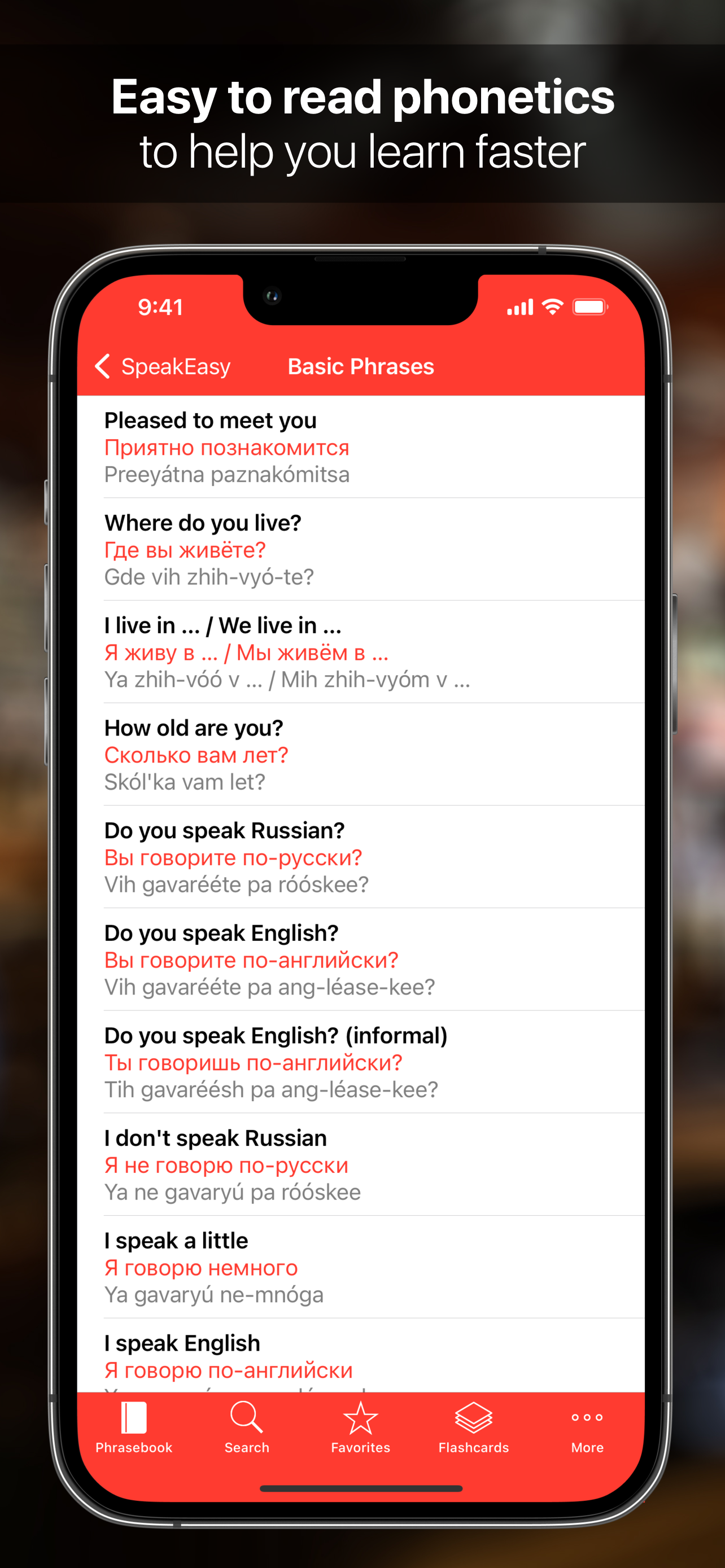 SpeakEasy Russian Phrasebook