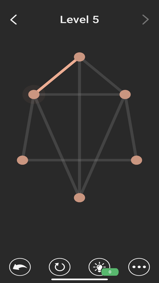 #7. One Line Connect Dots Logic IQ (iOS) Podle: Prathed Sangwongvanit