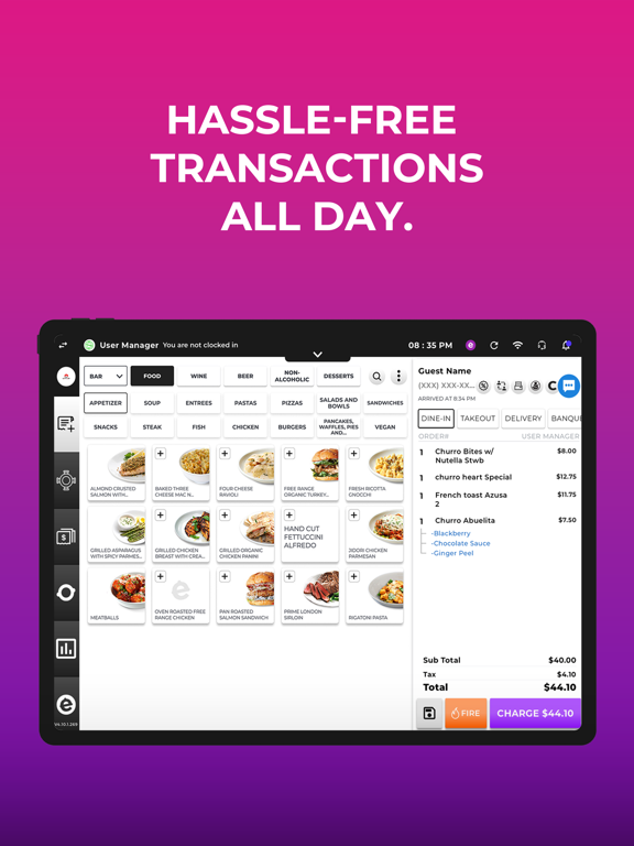Restaurant Point of Sale eatOS iPad screenshot 2 - Business app