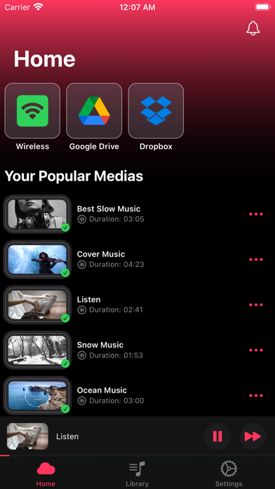 Cloud Music Drive Screenshot
