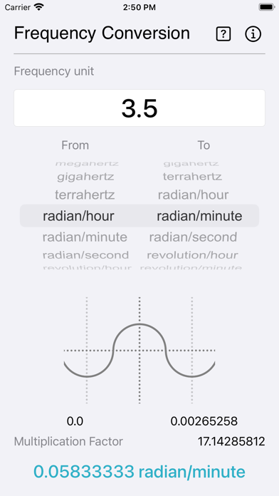 Frequency Conversion Screenshot
