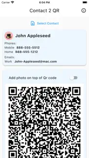 contact 2 qr iphone screenshot 3