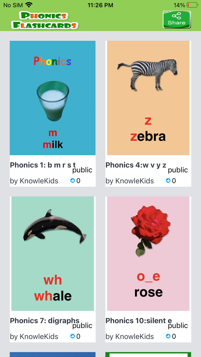 Phonics Audiocards Lite