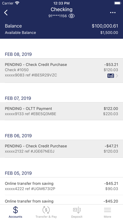 Mercer Savings Bank Screenshot