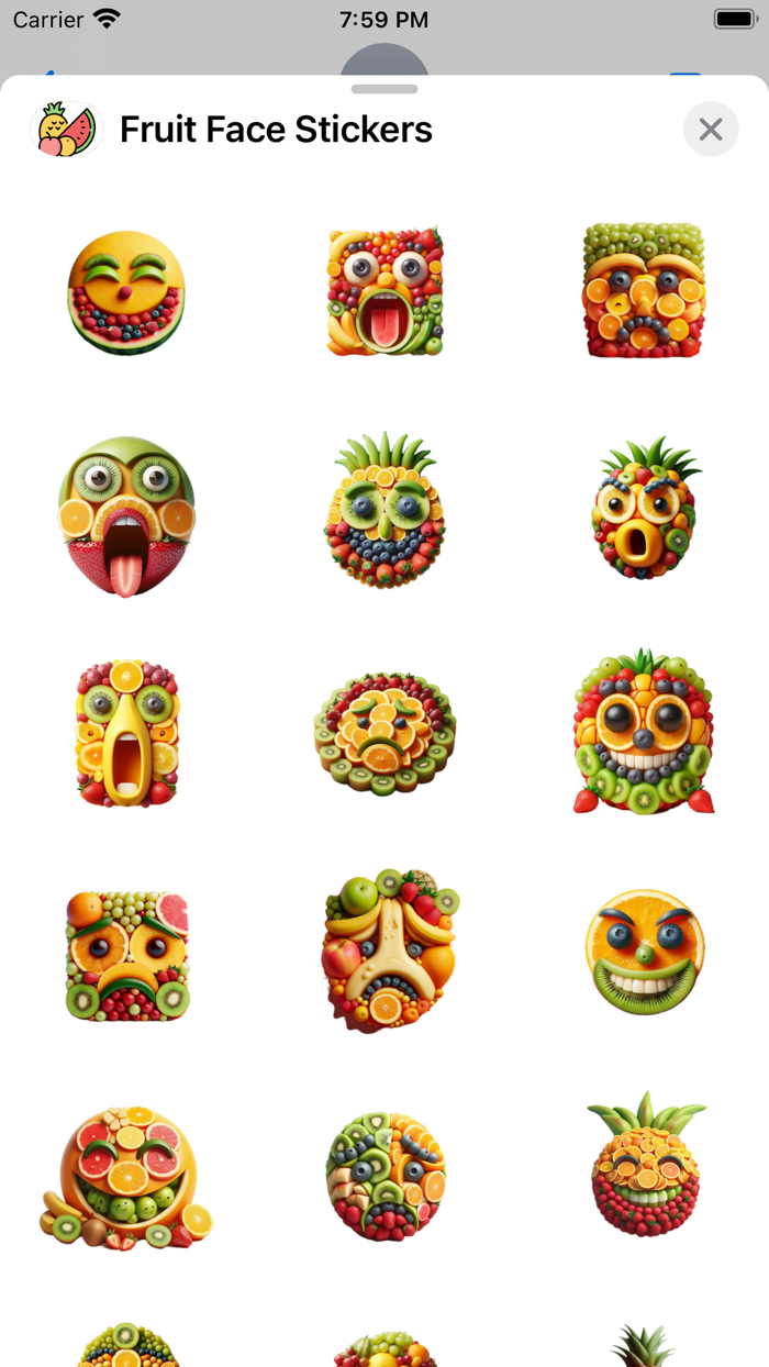 Fruit Face Stickers